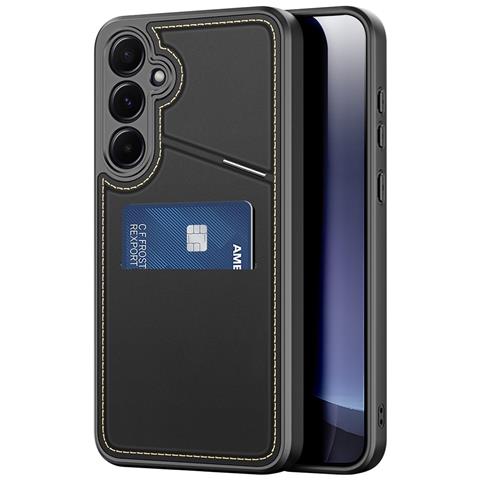 Cover per Galaxy S25 - Pelle /PU, Nero, Con Tarjetero - Foto 1