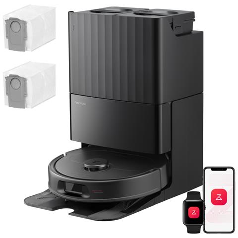 Qrevo S Pro Set Aspirapolvere Robot Lavapavimenti 18.500Pa, Autopulizia Panno 75°C, Asciugatura Aria Calda 45°C, Antigroviglio, Stazione Tutto in Uno, Modalità Tappeti, Nero - Foto 1