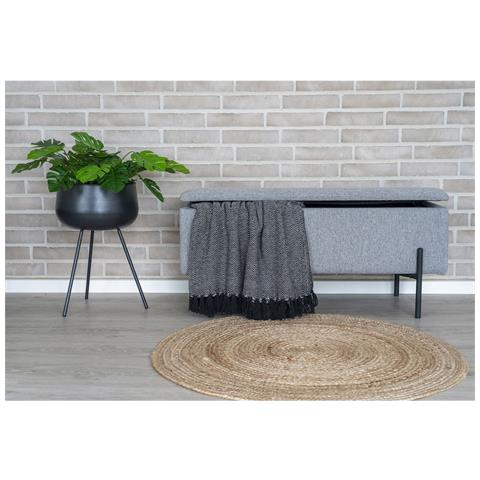 Panchina Watford Con Vano Contenitore In Grigio Chiaro, 95 Cm - Foto 4