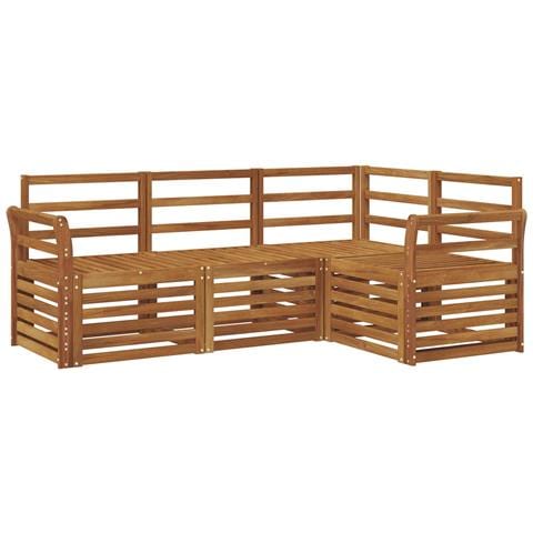 Set divani 4 pcs Naturale Legno di Acacia Massello - Foto 1