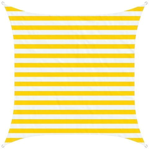 Vela da ombra solare Giallo e Bianco 2 x 2 m - Foto 1