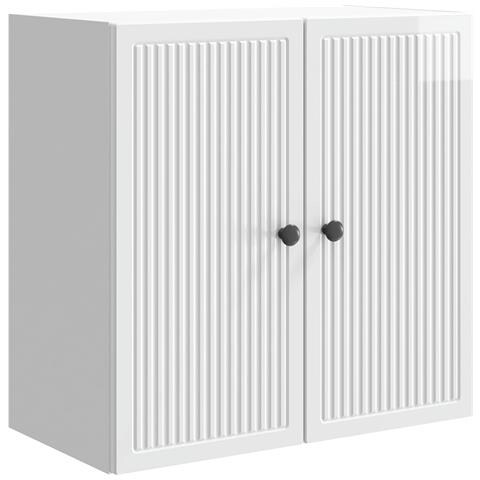 Mobiletto a muro Bianco Lucido 59 x 31 x 60 cm - Foto 1