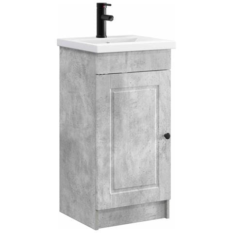 Mobile da bagno con lavabo Grigio Cemento 42 x 40 x 84,5 cm - Foto 1