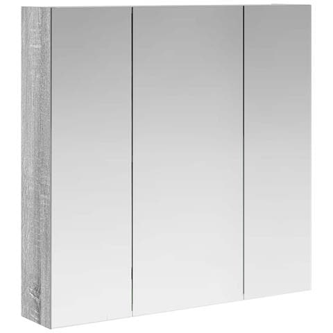 Mobiletto per specchio da bagno Grigio Sonoma 70 x 14,5 x 70 cm - Foto 1