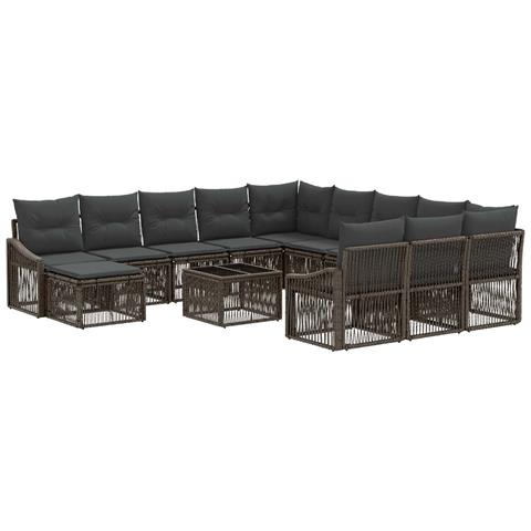 Set Divano da Giardino 13 pcs Grigio polyrattan - Foto 1