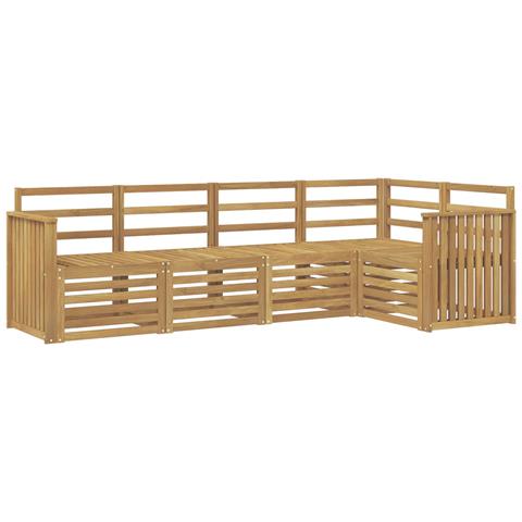 Set di divani da esterno 5 pcs Bianco 247 x 128,5 x 73 cm - Foto 1