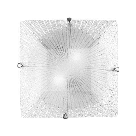 I-ISIDE / PL30 - Plafoniera con decorazione a raggi bianca 60 watt E27 - Foto 2