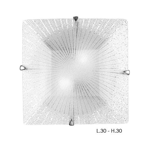 I-ISIDE / PL30 - Plafoniera con decorazione a raggi bianca 60 watt E27 - Foto 1