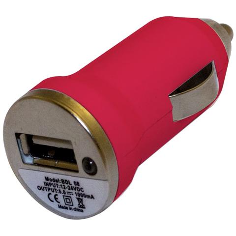 Adattatore Autoaccendisigari Caricabatterie Auto - Fucsia - Usb - Foto 1