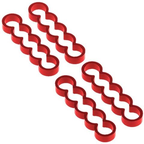 Eiskamm Alu X5 piatto - 4mm rosso - 4 PC - Foto 1