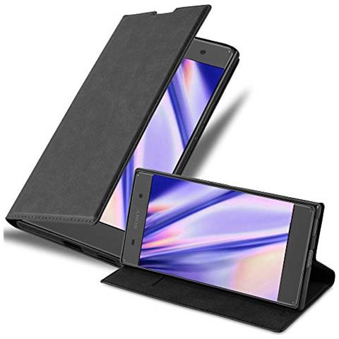 Custodia Compatibile Con Sony Xperia Xa In Nero Di Notte - Coperchio Protettiva Con Chiusura Magnetica, Funzione Stand E Tasca Per Le Carte - Foto 1