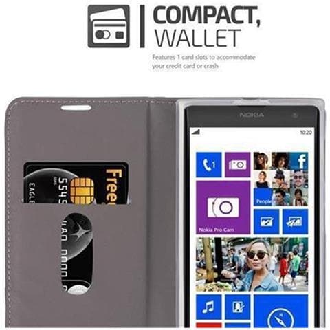 Custodia Compatibile Con Nokia Lumia 1020 In Blu Scuro Nero - Coperchio Protettiva Con Chiusura Magnetica, Funzione Stand E Tasca Per Le Carte - Foto 9