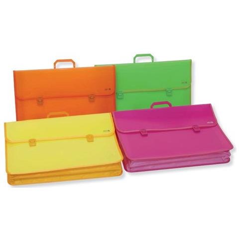 Valigetta Soffietto Portadocumenti Doppio Scomparto 52x37x3,5 Colori Assortiti - Foto 1