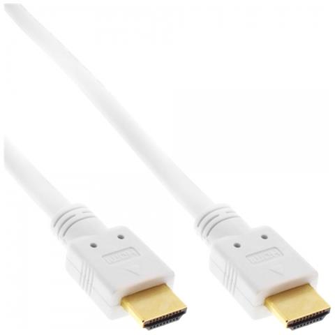 Cavo High Speed Hdmi Ethernet Maschio / Maschio, 7,5mt, Premium, Contatti Dorati, Bianco - Foto 1