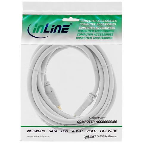 Cavo High Speed Hdmi Ethernet Maschio / Maschio, 7,5mt, Premium, Contatti Dorati, Bianco - Foto 6