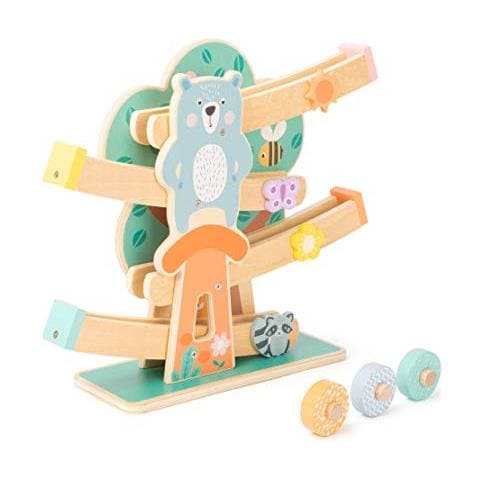 -11473 Pista A Sfere In Legno, 3 Ruote E Con Animali E Fiori In Colori Vivaci, A Partire Da 1,5 Anni Di Età Giocattoli, Multicolore, 11473 - Foto 2