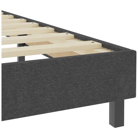 Letto a Molle Grigio in Tessuto 90x200 cm - Foto 7