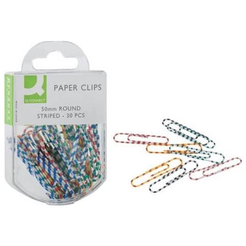 Fermagli Zebra A Strisce Assortiti 50 Mm Conf. Da 30 - Kf02027 - Foto 1