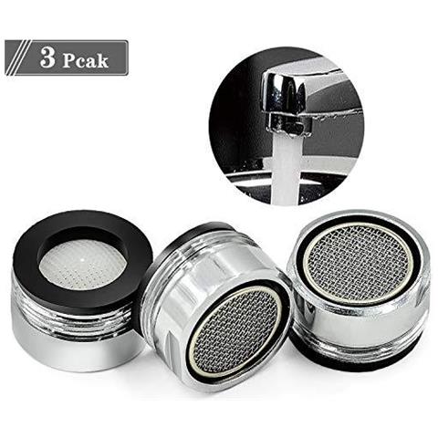 Tap Faucet 3 Pack Tap Aeratori 24 Millimetri Parte Di Ricambio Ottone Maschio Becco Filettato Aeratore Con Guarnizione Cromo Lucido - Foto 4