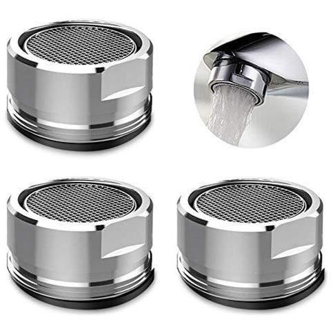 Tap Faucet 3 Pack Tap Aeratori 24 Millimetri Parte Di Ricambio Ottone Maschio Becco Filettato Aeratore Con Guarnizione Cromo Lucido - Foto 1