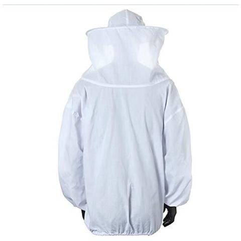 Apicoltura Protezione Velo Vestito Apicoltura Giacca Professionale Apicoltura Tuta Protettiva Apicoltura Veil Smock Bee Vestito Apicoltore Suit Coat Attrezzature Di Rivestimento Con Il Cappello (bianco) - Foto 2