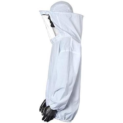 Apicoltura Protezione Velo Vestito Apicoltura Giacca Professionale Apicoltura Tuta Protettiva Apicoltura Veil Smock Bee Vestito Apicoltore Suit Coat Attrezzature Di Rivestimento Con Il Cappello (bianco) - Foto 4