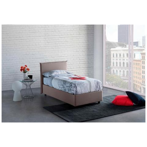 TALAMO ITALIA Letto contenitore Matrimoniale francese Anna Made in Italy Letto con rivestimento in tessuto Apertura frontale con materasso cm 140x190 incluso Tortora TALAMO ITALIA Letto contenitore Matrimoniale francese Anna Made in Italy Letto con rivestimento in tessuto Apertura frontale con materasso cm 140x190 incluso Tortora