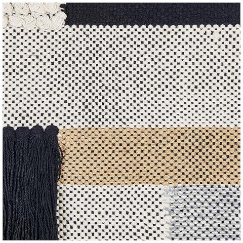 Decorazione Da Parete In Tessuto Hangu Rettangolare Cotone Beige - Foto 2