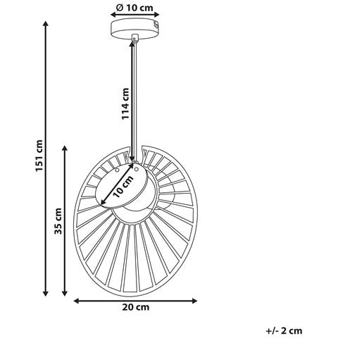 Lampadario Bargo Metallo Oro - Foto 14