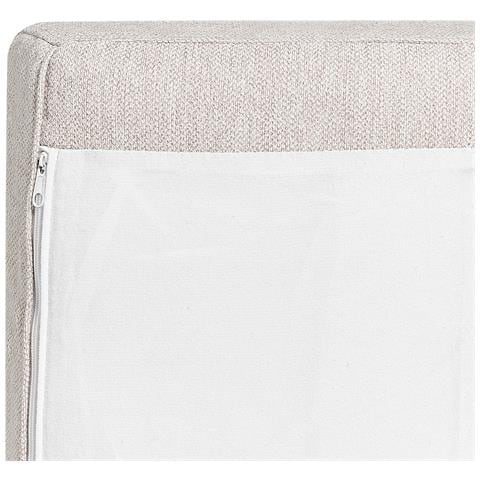 Divano Angolare 4 Posti Breda Tessuto Beige Chiaro Lato Sinistro - Foto 8