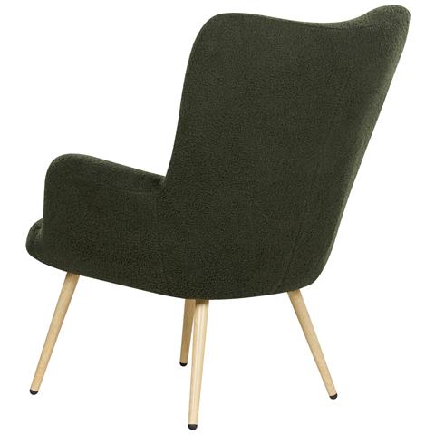 Poltrona Tessuto Bouclé Verde Scuro Vejle - Foto 2