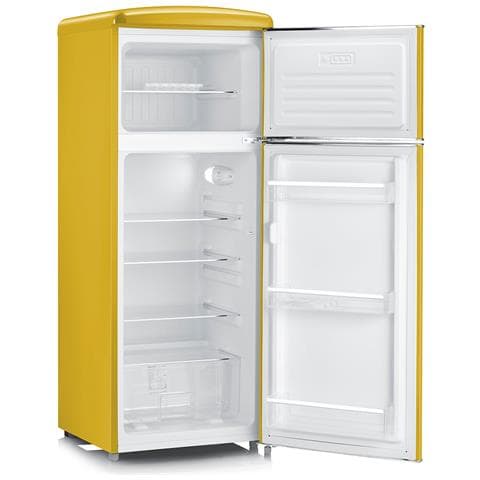 Frigorifero Doppia Porta RKG 8936 Classe E Capacità Lorda 206 Litri Colore Giallo - Foto 3