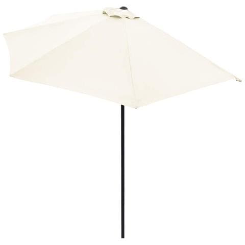 Ombrellone A Mezzaluna 3 Mt Da Muro Esterno Giardino Con Palo Centrale In Alluminio Half Moon - Beige - Foto 1