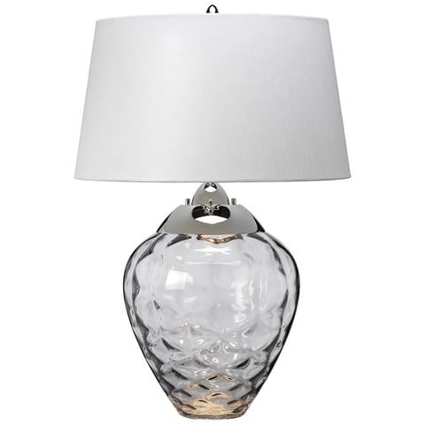 Lampada Da Scrivania Contemporanea Samara Acciaio Nichel Vetro Fumè 1 Luce E27 - Foto 1