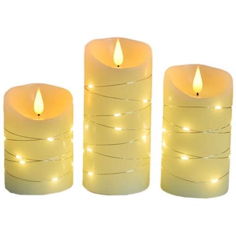 Candele A Led Senza Fiamma Con Telecomando (set Da 3) - Foto 1