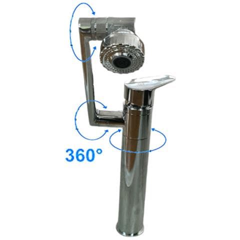 Rubinetto Miscelatore Cucina Cromato Monocomando Rotazione 360° Braccio 1802 - Foto 1