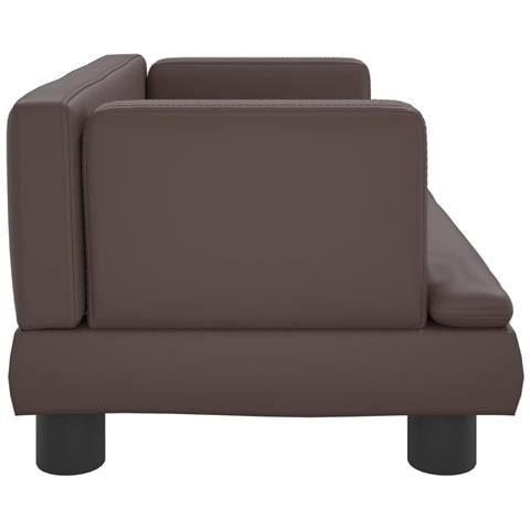Divano per Bambini Marrone 60x40x30 cm in Similpelle - Foto 7