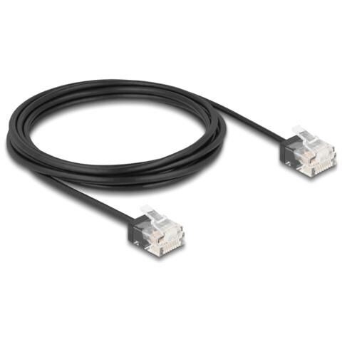 Cavo di rete RJ45 Cat. 6 UTP Ultra Slim da 3 m nero - Foto 2
