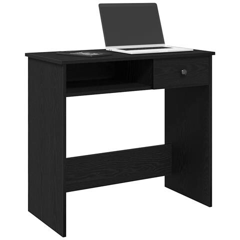 Scrivania Nera 80x40x75 Cm In Legno Multistrato - Foto 1