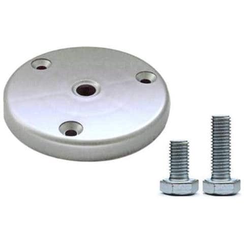 Flangia Di Fissaggio In Plastica D75 Con 2 Viti Finitura In Alluminio Satinato - Foto 1