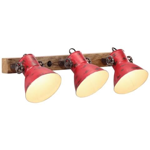 Lampada A Parete 25 W Rosso Anticato 65x25 Cm E27 - Foto 1