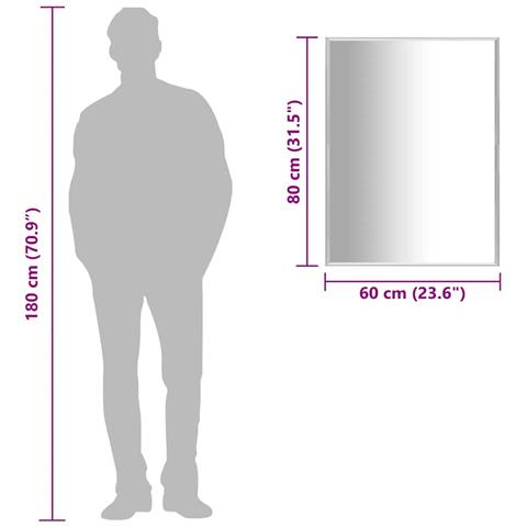 Lusso Casadino -  Specchio Argento 80x60 Cm - Foto 6