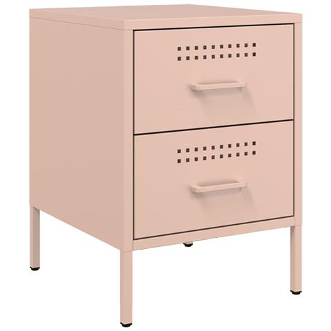 Lusso Casadino -  Comodino Rosa 36x39x50,5 Cm In Acciaio - Foto 1