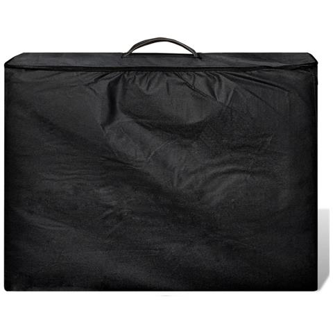 Lusso Casadino -  Lettino Pieghevole Da Massaggio Nero 2 Zone Con Telaio Legno - Foto 1