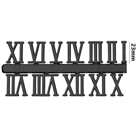 Cifre Per Orologio Con Numeri Romani Argentati - 2,3 Cm - Set In Scatola Black - Foto 1