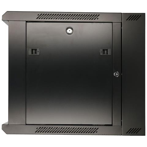 Extralink Armadio per montaggio su rack 9U 600x600 AZH Nero a parete, tipo oscillante, Da parete, 9U, 60 kg, Lucchetti, Griglie, Nero - Foto 9