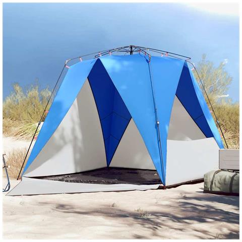 Tenda da Spiaggia 4Persone Azzurro Rilascio Rapido Impermeabile - Foto 1