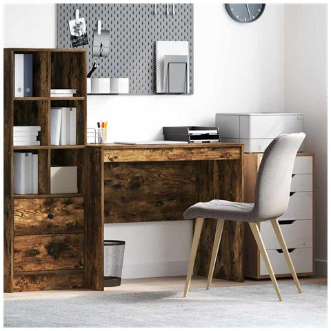 Scrivania computer Rovere affumicato Legno ingegnerizzato - Foto 2