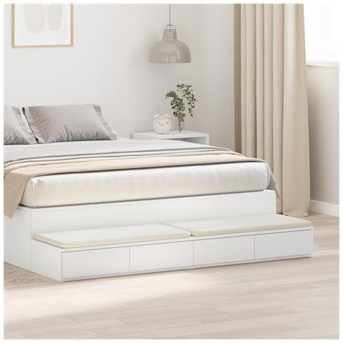 Cassetti per Letto Bianco 140x36,5x16,5 cm Legno Ingegnerizzato - Foto 2