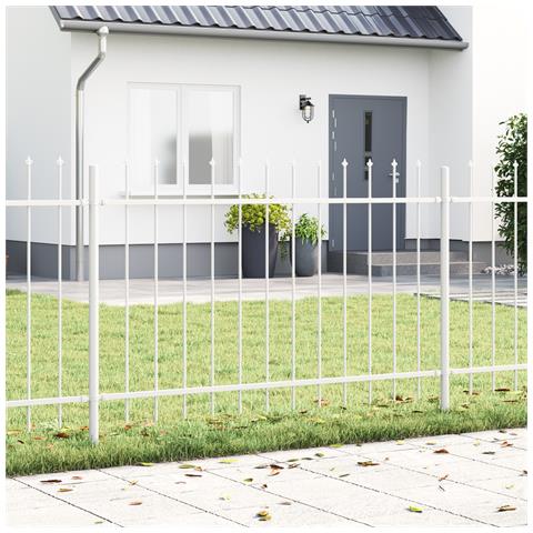 Recinzione per Giardino WOERDEN 5 pz 8,5 x 1 m Bianco - Foto 2